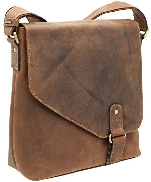 VISCONTI Oiled Leather Aspin Messenger Bag 16071 Oil Tan