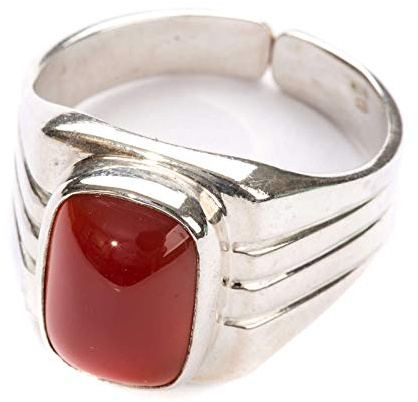 Holyart Bischofsring Silber 925 roten Karneol