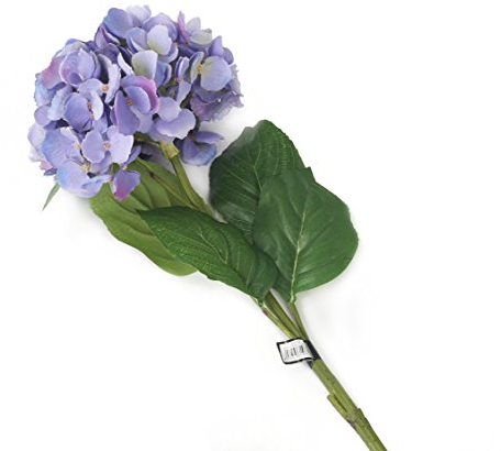Floral Elegance Künstliche Hortensien mit einem Stiel, 87 cm, Violett, 6 Stück