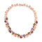 YAZILIND Frauen Halskette Kette Western Stil Farbe Zirkon Rose vergoldet Anhänger Halsband