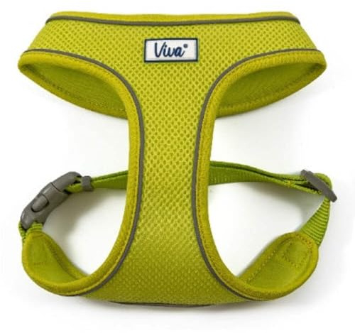 Viva Nylon Comfort Mesh Harness Lime Medium 44-57cm