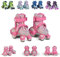 Byox Rollschuhe Beetle Größe XS 26-29, PU-Rollen, ABEC-5 Lager, Stopper hinten, Farben:pink
