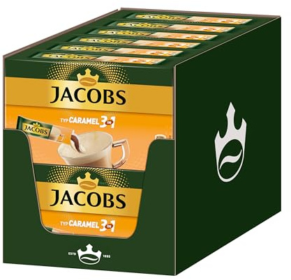 Jacobs Kaffeespezialitäten 3 in 1 Caramel, 120 Sticks mit Instant Kaffee, 12 x 10 Getränke