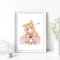 Din A4 Kunstdruck ungerahmt - Manga Mädchen Katze Anime Japan Aquarell Pastell Kawaii Geschenk Druck Poster Bild