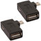 AuviPal 2-in-1 Powered Micro USB OTG Adapter with Power Port for Fire Stick 4K, S/NES Classic Mini, Sega Genesis and More - 2 Pack