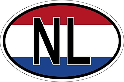 Akachafactory Sticker Aufkleber Nationalitätenkennzeichen Flagge Fahne NL niederlande
