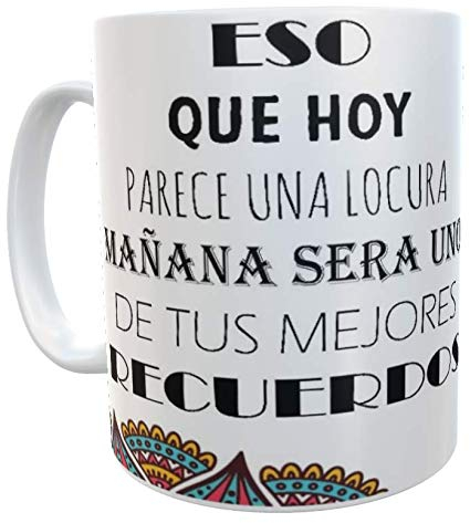 SAQUITOMAGICO Tazas con Frases motivadoras Mandalas (Locura)