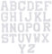 26 Pcs White Letters Sew Iron On Patches Appliques, A-Z Alphabet Embroidery Fabric Patches, DIY Patches Stickers Badge for Clothes Backpack Caps Shoes T-Shirt Jeans Repair Decorative