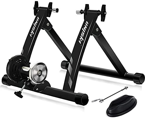unisky Home Trainer Vélo Support Entraînement Magnétique à l'intérieur pour VTT et Vélo de Route avec Roue de réductrice du Bruit