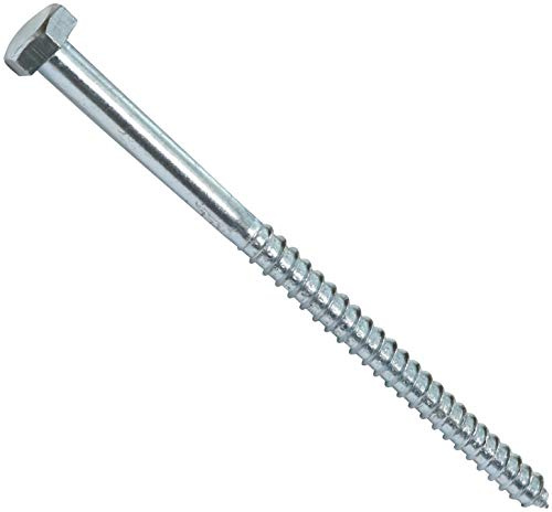 AERZETIX - Lot de 10 - Tirefond Vis à Bois M12x200mm - à Tête Hexagonale 6 Pans - DIN571 - en Acier Zingué - Assemblage Fixation Charpente Ossature Contreplaqués Agglomérés