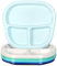 Youngever 3-Compartment Divided Re-usable Plastic Kids Tray, 3 Compartment Plates, Set of 9 (9 Coastal Colors)