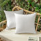 Woaboy 2er Set Outdoor Kissenbezüge Wasserfeste Kissen Wasserdicht Kissenhülle Dekohülle Sofakissen Moderne Couchkissen für Draußer Sofa Balkon Terrasse Garten 40 x 40 cm Weiß