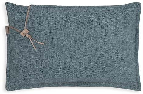 KNIT FACTORY - Imre Rechteckiges Zierkissen - Jeans - 60x40 cm | Sofakissen mit Füllung und Bezug - Couchkissen - Zierkissen - Dekokissen - Moderner Wohnstil