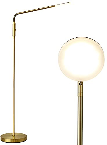 O'Bright Moon - Dimmbare LED-Stehlampe, einstellbare Farbtemperatur zum Lesen am Nachttisch, Arbeitsleuchte, Kunst-/Bastellicht, Nähen, Schwanenhals, ultraflexible rotierende Beleuchtung, antikes