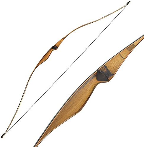 52/54 Zoll Bogenschießen Recurve Bogen Laminierter traditioneller Langbogen 10-35lbs Jagdschießen Langbogen für die Jugend Anfänger Erwachsene Rechte Hand (52 Zoll, 10lbs)