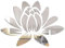 CREATCABIN 3D Specchio Acrilico Fiore di Loto Wall Sticker Wall Art Decalcomanie Autoadesivo Rimovibile Eco-Friendly per La Casa Camera Da Letto Soggiorno Bagno Decorazione 13.7 x 9.8 pollici