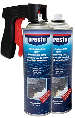 Unterbodenschutz Steinschlag Spray schwarz Presto 2 X 500 ml mit Pistolengriff