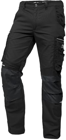 PUMA Workwear Precision X - Arbeitshose Herren - Premium Arbeitskleidung mit vielen Taschen und verstärkten Kniepartien - Funktionshose mit Stretch für Handwerk und Baugewerbe - Schwarz - 56