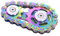 DMaos Fidget Spinner, Linkage Bike Chain Spinner Design 2 Gänge Figity Spin Fingerspiele, Metall Edelstahl Langlebige Mechanik mit glatten Lagern, Figit Spielzeug für Erwachsene Kinder - Voll bunt