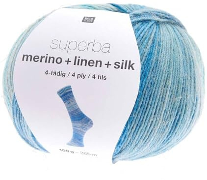 Rico Design Superba Merino + Linen + Silk 4 Fäden – 100 g
