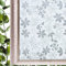 Hoonng Fensterfolie Blickdicht Selbsthaftend Motiv Weiße Pflanze Sichtschutz 90x200cm