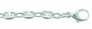 Damen 925 Silber Schiffsanker Armband 19 cm Ø 4,9 mm