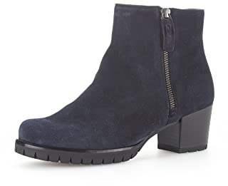 Gabor Damen Ankle Boots, Frauen Stiefeletten,Wechselfußbett,Moderate Mehrweite (G),uebergangsschuhe,Dark-Blue(Flausch),39 EU / 6 UK