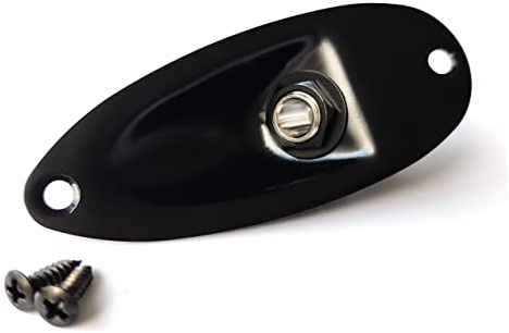 Guitar Anatomy Stratocaster Jack Plate and Socket 1'4 Mono - Black