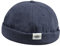 Clakllie Retro Docker Hat Ohne Schirm Casual Seemannsmütze Verstellbar Brimless Hat Rolled Cuff Harbour Hat für Herren und Damen Hafenmütze,CT84-Blue