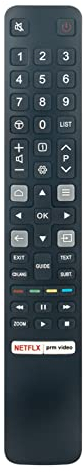 ALLIMITY Remplacer la Télécommande adaptée à TCL TV 43C735 43P635 43P638 50C631 50C635 50P635 50P638 55C635 55C735 55C835 55P635 55P638 58P635 65C635 65C735 65C835 65C935 65P635 65P638 C635 C735