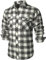 PARKLEES Chemise décontractée pour homme - Coupe droite - Boutonnée - Carreaux - En flanelle - Avec poches, beige, S
