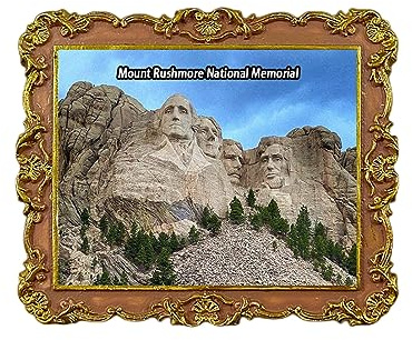 Mount Rushmore National Memorial Keystone USA Kühlschrankmagnet 3D Reise Souvenir Kühlschrank Dekoration Magnetischer Aufkleber Craft Collection