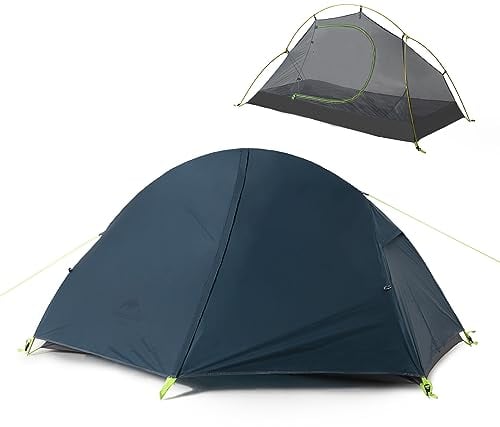 Naturehike Leichtes Zelt für 1 Person Wasserdicht Tragbar Geeignet für Radfahren/Wandern/Camping/Rucksackwandern im Freien