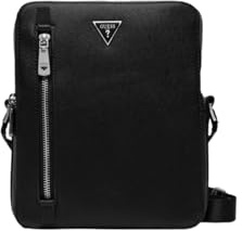 Guess Umhängetasche Double Zip Xbody W Vtl Zip Torino HMTOSAP4218, Schwarz, Einheitsgröße