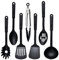 Anseom Set di 7 Utensili da Cucina, Nylon Utensili da Cucina per Antiaderenti Set Utensili Cucina Resistenti Al Calore, Utensili da Cucina Set con Cucchiaio, Spatola, Pinza per Alimenti