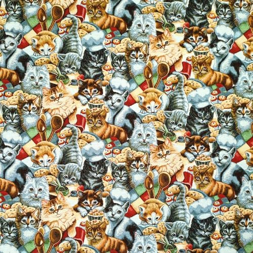 MAGIE DI CASA Tischdecken Linie MEXICO aus Gobeline, Jacquard-Verarbeitung, hergestellt in Italien (Katzen, 90 x 90 cm)