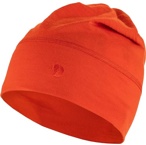 Fjällräven Unisex Abisko Lite Wool Beanie, Flame Orange, One Size