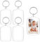 4 Stück Schlüsselanhänger Foto - Transparente Schlüsselbund Bilderrahmen für Personalisierte Geschenke - Wiederverwendbar und Bruchsicher - Personalisierte Bilderrahmen für Familie & Paare