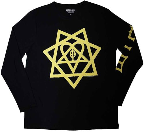 HIM Heartagram Band Logo Long Sleeve T Shirt M Black