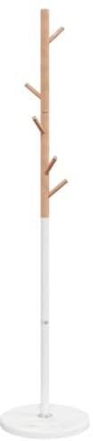 vidaXL Porte-manteau, Porte-vêtements sur Pied, Cintre avec Patère, Portant à Vêtements Couloir Salon Chambre, Moderne, Blanc 172 cm Fer Enduit de Poudre