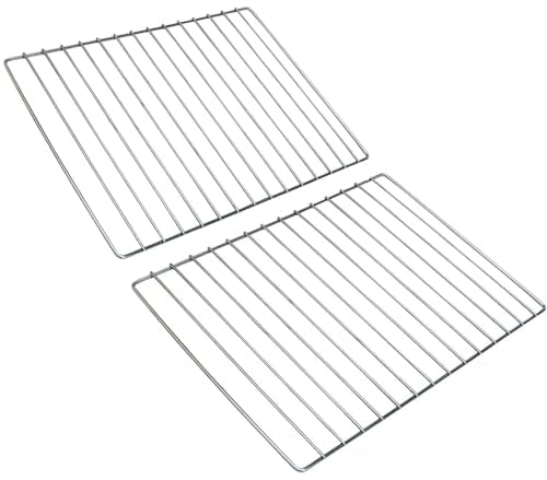 Nischenmarkt 2 griglie in acciaio inox, griglia in acciaio inox, grigliate, diverse dimensioni (67 cm x 40 cm)