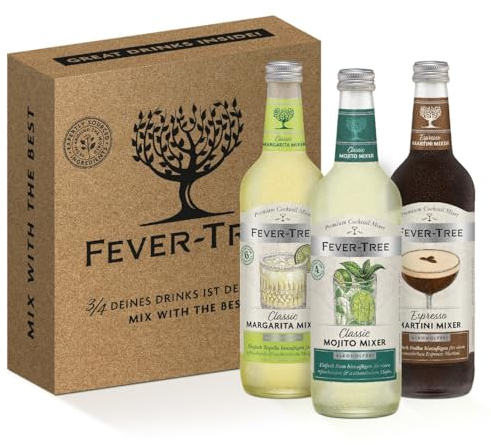 FEVER-TREE | Classic Mixer Set | Margarita, Mojito und Martini Mixer | Aromatisch, zitrusfrisch und spritzig | 3 x 500 ml