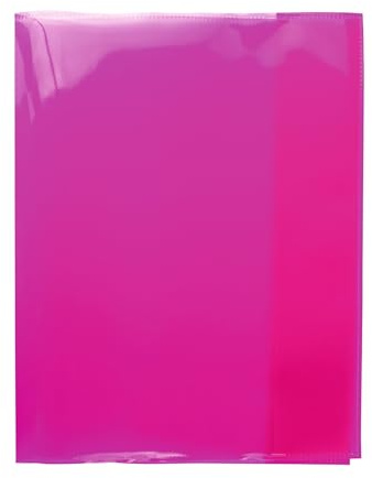 HERMA 19625 Heftumschläge Quart Transparent Pink Rosa, Hefthüllen aus strapazierfähiger, abwischbarer und extra dicker Polypropylen-Folie, durchsichtige Heftschoner Set für Schulhefte, farbig