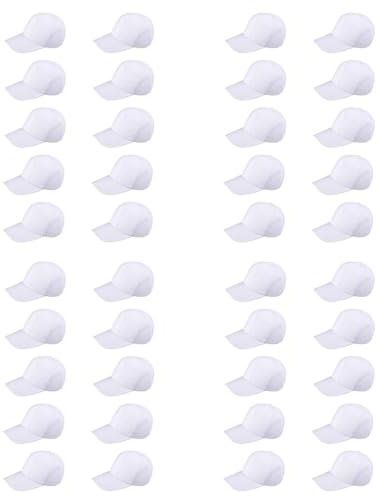 TOYANDONA 40 Stück Weiße Kinder-DIY-Hüte DIY-Malerei-Hüte Baseball-Kappen DIY-Graffiti-Hut Eltern-Kinder-Hut Für Die DIY-Herstellung