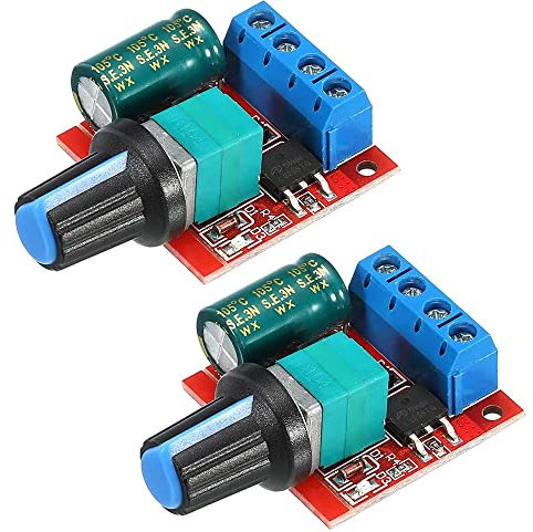 GUUZI 2 pz DC 6V 12V 24V 35V, DC 5V-35V 5A DC Regolatore di Velocità del Motore Tensione PWM Interruttore Driver Regolabile con Manopola di Controllo