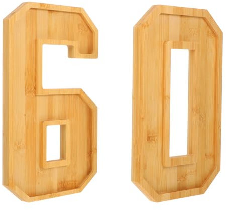 Alipis 1set Wooden Number Charcuterie Board Fillable Food Tray for Anniversaries and Birthdays Capacity Storage for Snacks and Appetizers Decorative Wooden Serving Tray for Parties