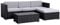 SVITA California Garten-Lounge Polyrattan Gartenset Balkon-Set Rattan-Lounge Schwarz