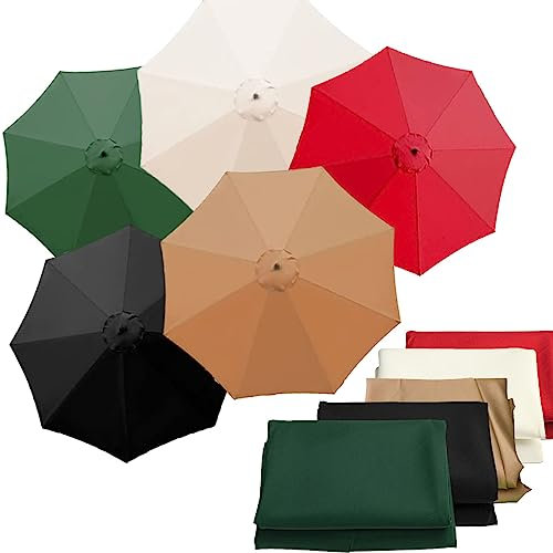 XZHWSZD Housse de Rechange pour Parasol,Housse de Rechange pour Parasol,Blanc cassé,3 m,6 Bras