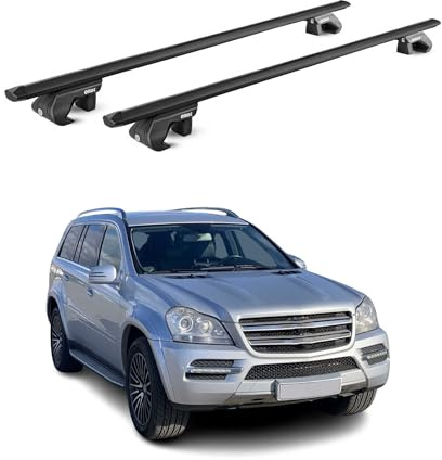OMAC Dachträger für Toyota Land Cruiser J250 2024-2026 Aluminium Schwarz | TÜV geprüft, bis 90 kg Traglast, T-Nut-Befestigung, für Standard-Dachreling geeignet, Querträger, Grundträger