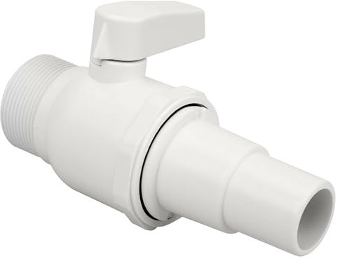 Upgrade SP0729 Kugelhahn für Hayward Pool-Filterventil, Econoline 2-Wege-Pool-Absperrventil, 3,8 cm MIP x 3,8 cm – 3,2 cm, oberirdische Pool-Filterteile